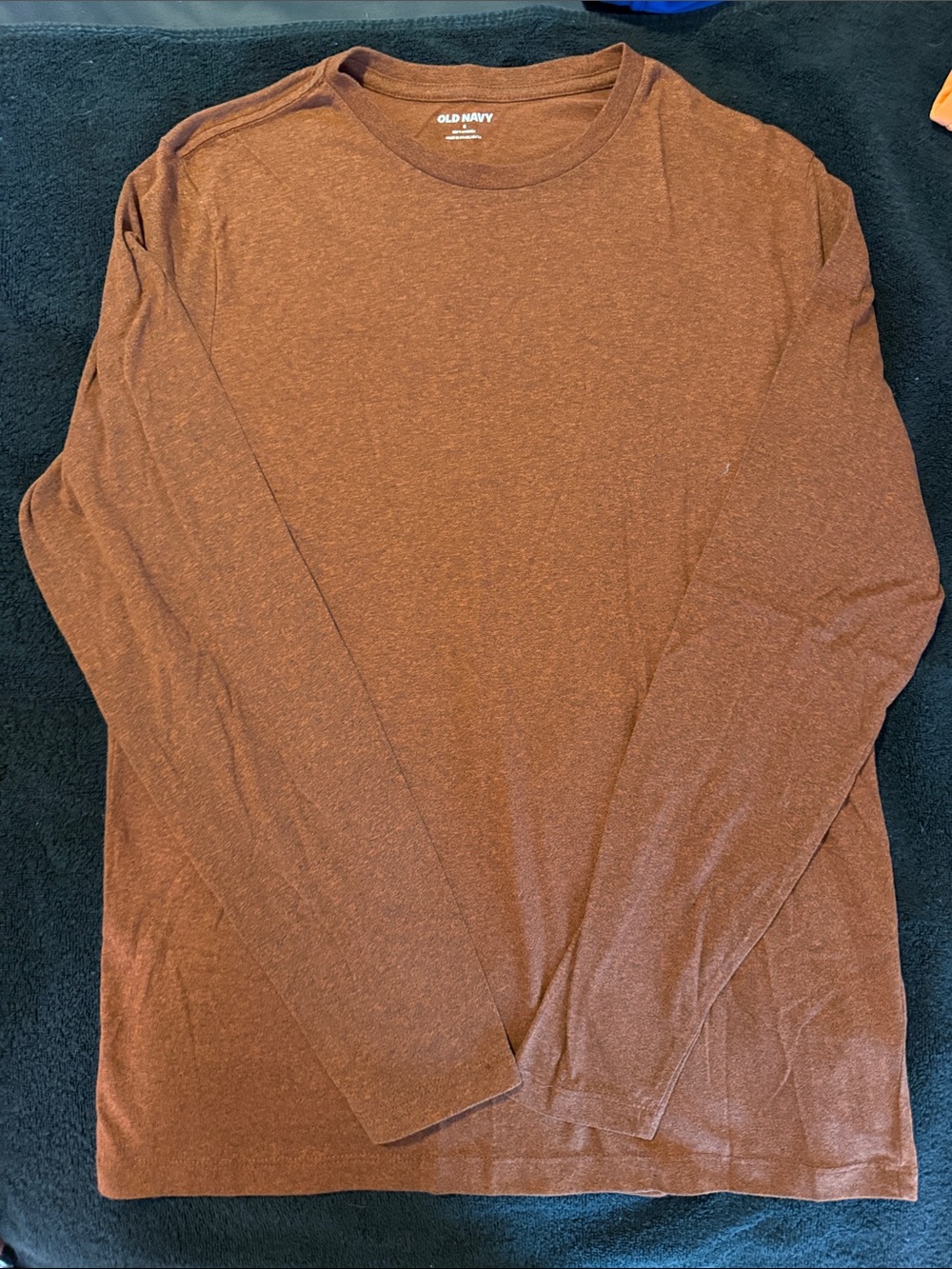 Old Navy Men's Long Sleeve Crewneck Shirt - Rust Brown